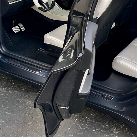 Tesla Model Y Door Sill Covers Vinyl Wrap Protector 2020 2022 In 2022 Carbon Fiber Vinyl