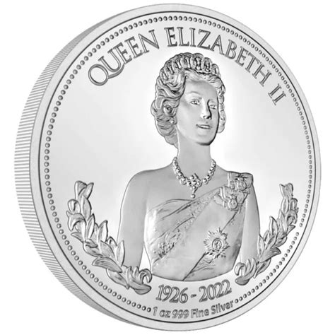 SILBERMÜNZE QUEEN ELIZABETH II 2022 Niue 1 Oz PP im Etui EUR 295