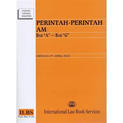 Perintah Perintah Am Bab “a” Bab “g” Hingga 1hb April 2023 Bab “g” Ilbs Shopee Malaysia