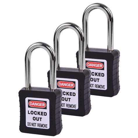 Safety Lockout Padlocks Master Keyed Mm Black Lotomaster