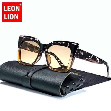 Leonlion Leopard Cateye Sunglasses Women Retro Eyewear Shades For Women