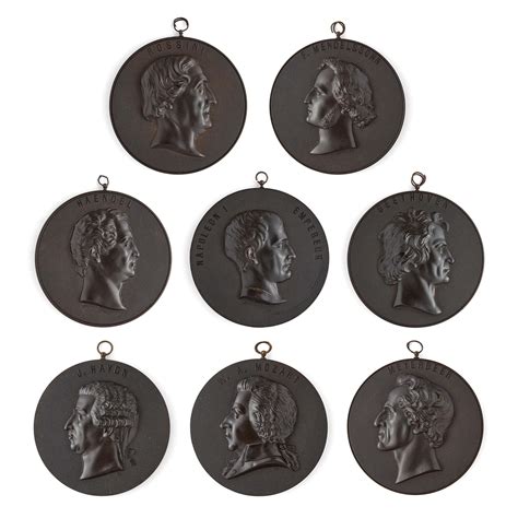 Set Of Eight Th Century Bois Durci Portrait Plaques For Sale At Stdibs