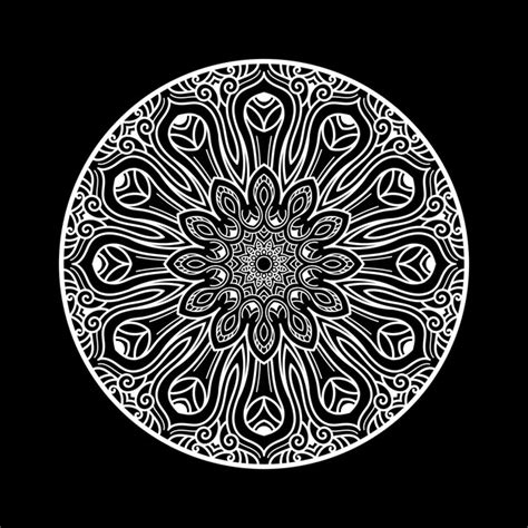 Premium Vector Mandala Design Template With Black Background