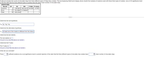 Solved Determine the null hypothesis. H Determine the | Chegg.com