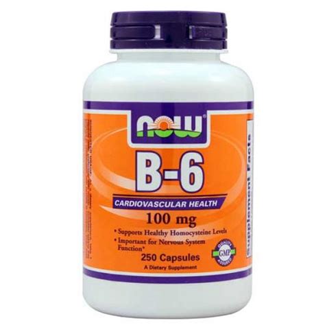 Now Foods B 6 100 Mg 250 Capsules