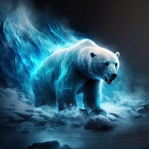 Ice Bear in Polar Environment