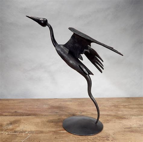 Winged Heron Sculpture - Sawbridge Studios