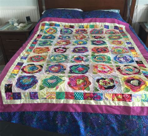 My French Roses Quilt Using All Kaffe Fassett Fabrics Rose Quilt Kaffe Fassett Fabric Flower