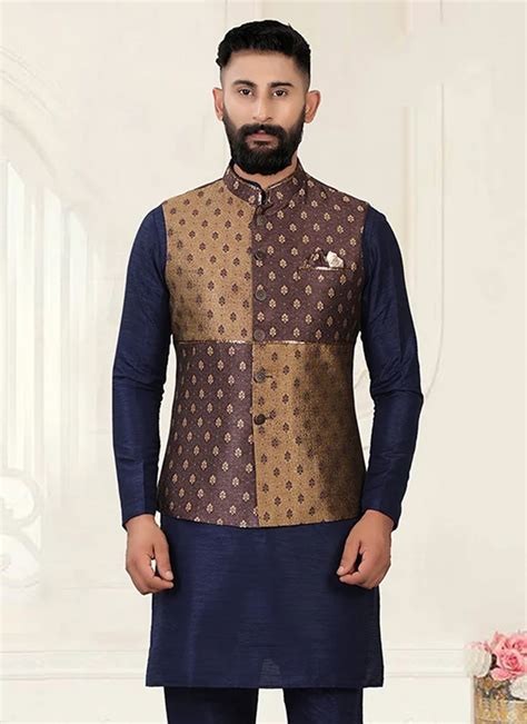 Buy Indian Ethnic Clothing Raksha Bandhan Brown Men Kurta Pyjamas