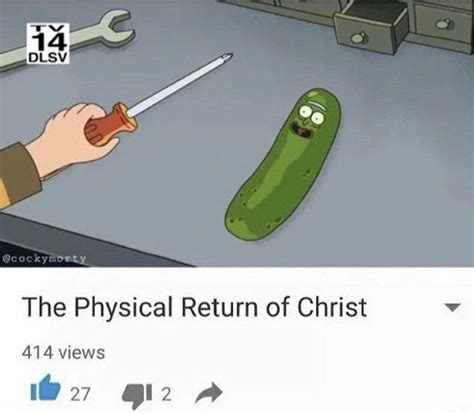 Physical Return of Christ | Pickle Rick | Know Your Meme