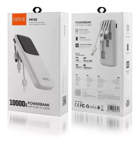 Powerbank Portátil Multicargador Vidvie 10000mah Pb758 Cuotas Sin Interés