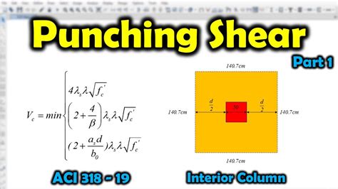 Interior Column How To Calculate Punching Shear In Etabs Youtube