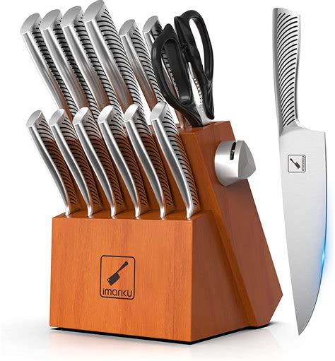 Knife Set Imarku Piece Kitchen Knife Set With Block Professional