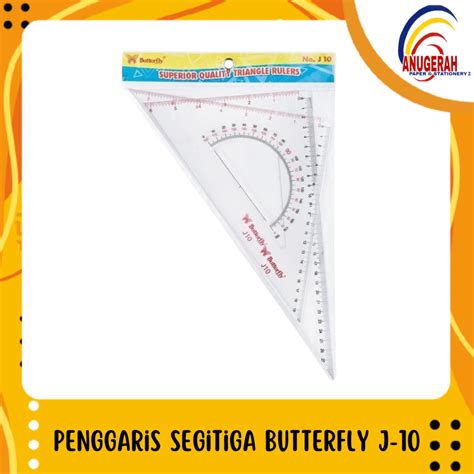 Jual PENGGARIS SEGITIGA BUTTERFLY CLASSIC J 10 PCS Shopee Indonesia