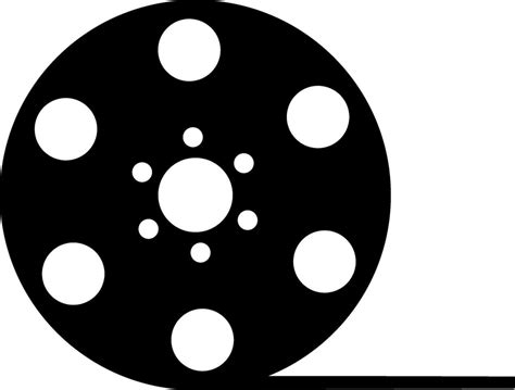 Film reel icon in black and white color. 24838153 Vector Art at Vecteezy