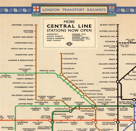 Old Map of London Underground System Vintage Underground Map - Etsy