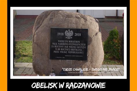 Obelisk W Radzanowie Gmina Radzanowo