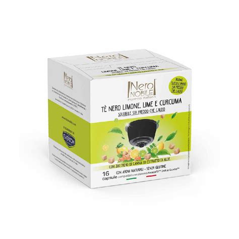 Tè nero limone lime e curcuma 16caps Nero Nobile