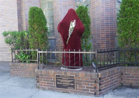 Statues And Doors Of A Bensonhurst Catholic Church Badly Damaged In A