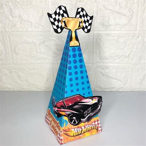 Lembrancinha Para Festa Caixa Pir Mide Tema Hot Wheels Elo