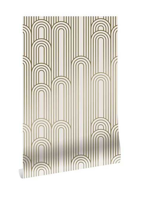 Golden Lines Wallpaper Off White Gold 2 Trake Sorum Design