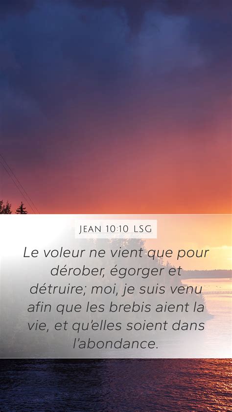 Jean 10 10 LSG Mobile Phone Wallpaper Le Voleur Ne Vient Que Pour