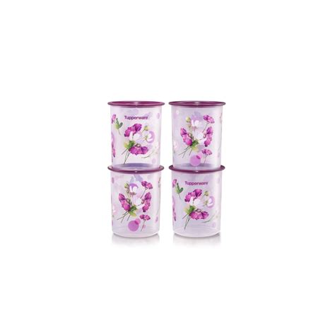 Tupperware Royale Bloom One Touch Canister Junior And Topper Shopee