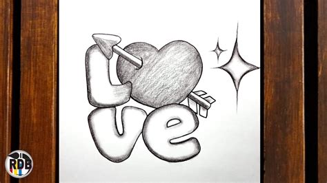 cool easy love drawings