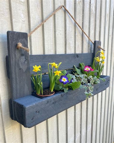 HANDMADE Rustic Wall Hanging Planter Christmas Gift For Gardener Herb