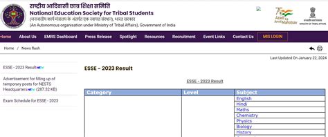 EMRS Result 2023 24 Out TGT PGT And Non Teaching Selection List PDF