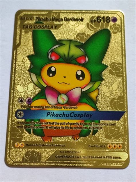 Carta Pokemon Metálica Dorada Pikachu Por 6 5 Carta Pokemon Pokemon