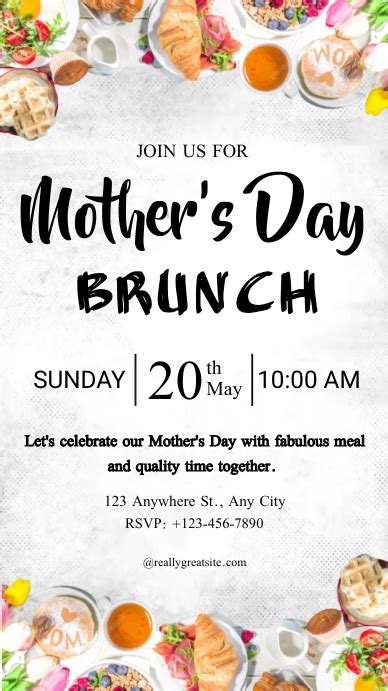 Mothers Day Brunch Invitation Template Postermywall