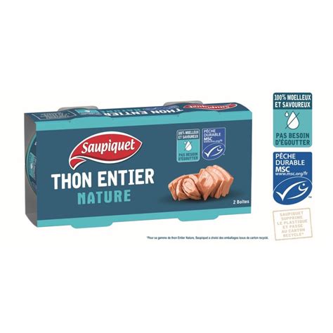 Thon Entier Nature MSC SAUPIQUET