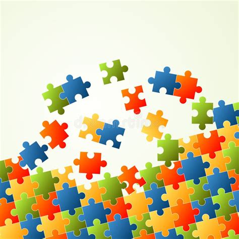 Puzzle Pieces Colorful Background Stock Vector - Illustration of ideas ...