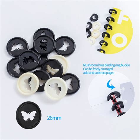 20 Pcs 26 Mm Vlinder Notebook Plastic Binding Ring Grandado