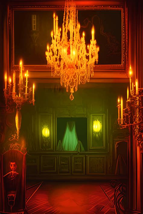 Haunted Mansion Interior Graphic · Creative Fabrica