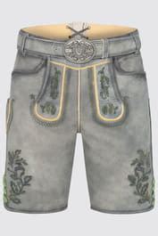 Lederhose Charlie Mit G Rtel In Grau Im Kr Ger Dirndl Online Shop