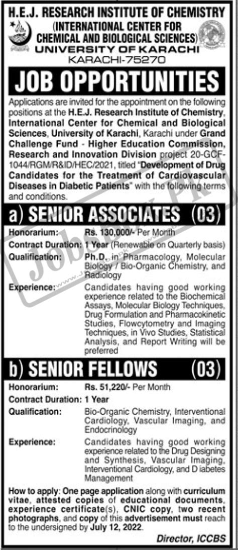 The University Of Karachi Uok Jobs 2022 Earn Money