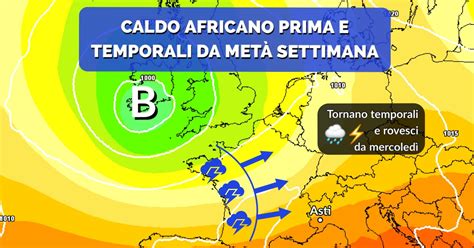 Meteo medio termine Estate con instabilità da metà settimana Dati