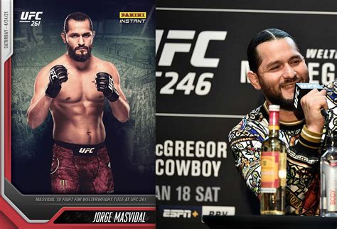 UFC Star Jorge Masvidal On Panini Trading Cards Recuerdo Mezcal