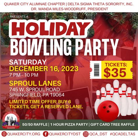 Holiday Bowling Party Delta Sigma Theta Sorority Inc Quaker City