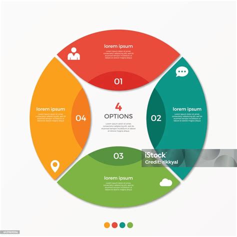 與 4 個選項圓圖表圖表範本向量圖形及更多信息圖形圖片 信息圖形 商務 商業金融與工業 Istock