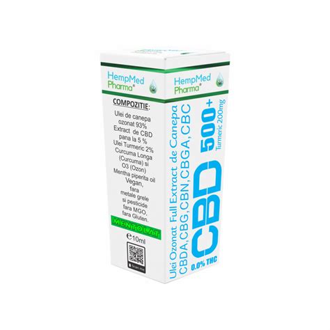 Ulei Ozonat Full Extract De Canepa Cbd Mg Ml Hempm Farmacia