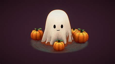 Cute Ghost Download Free 3d Model By P3d Pelpeselsabio [2c8c03b] Sketchfab