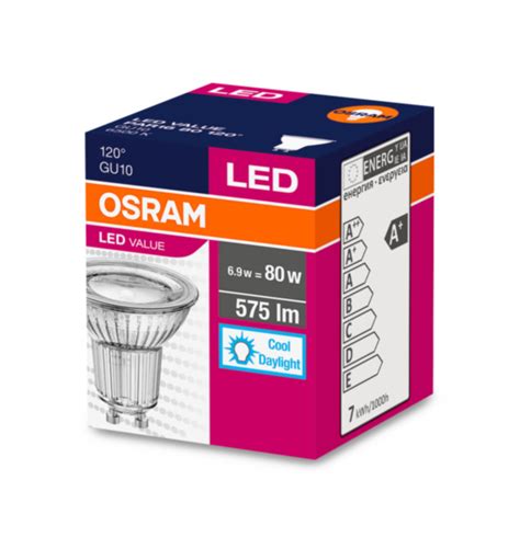 OSRAM LED VALUE PAR16 120 230V 6 9W 865 GU10 NoDIM A Sklo 575lm 6500K