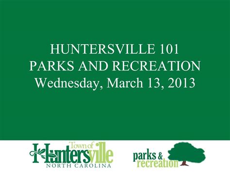 Parks & Recreation - Town of Huntersville