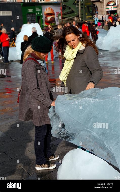 Copenhagen Denmark 26th Oct 2014 The Public Art Piece Ice Watch At