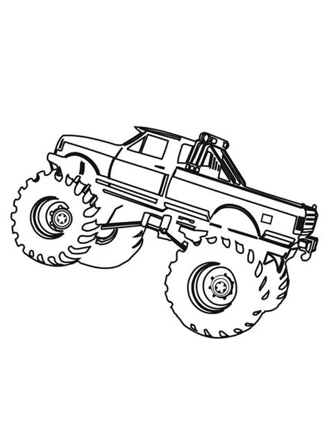 Coloriage Conduire un Monster Truck télécharger et imprimer gratuit