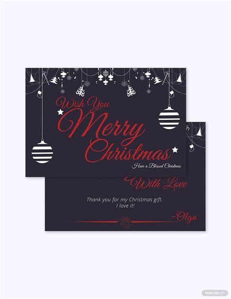 Christmas Card Templates Word