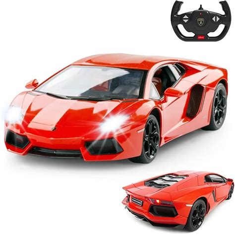 Amazon.com: RASTAR RC Lamborghini Toy Car, 1:14 Lamborghini Aventador ...